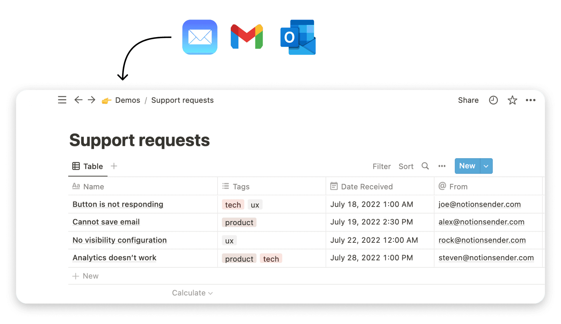 Sending emails from Notion with NotionSender