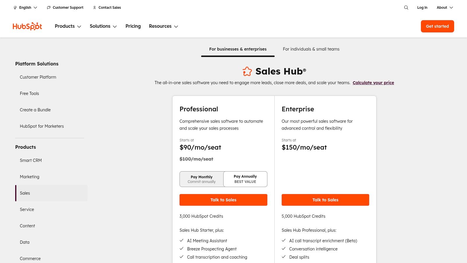 HubSpot CRM and Sales Hub