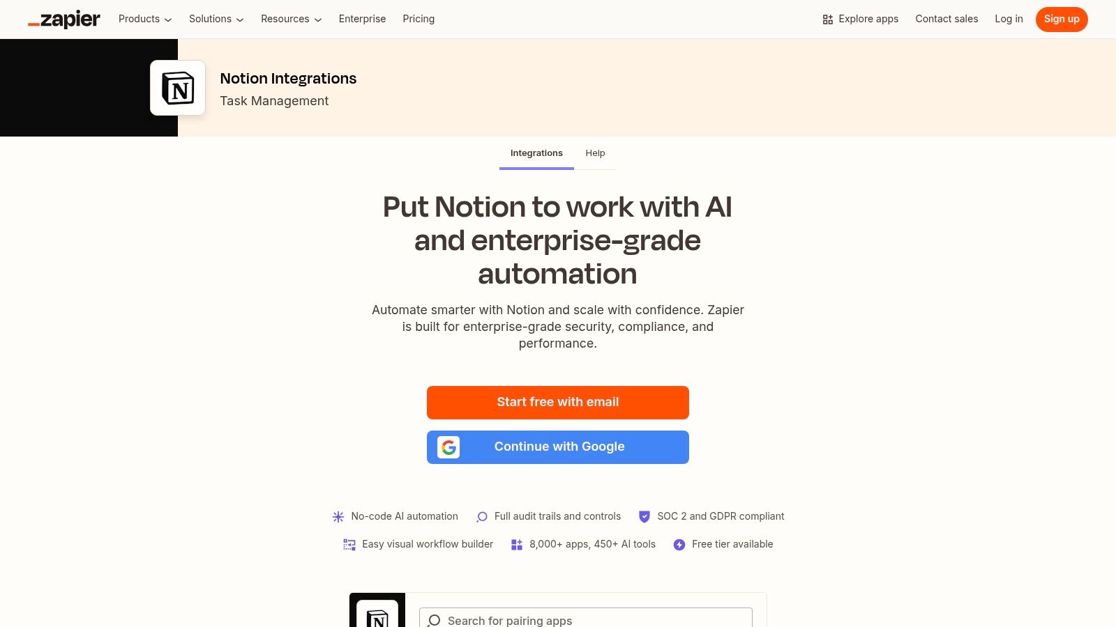 Zapier — Notion Integrations