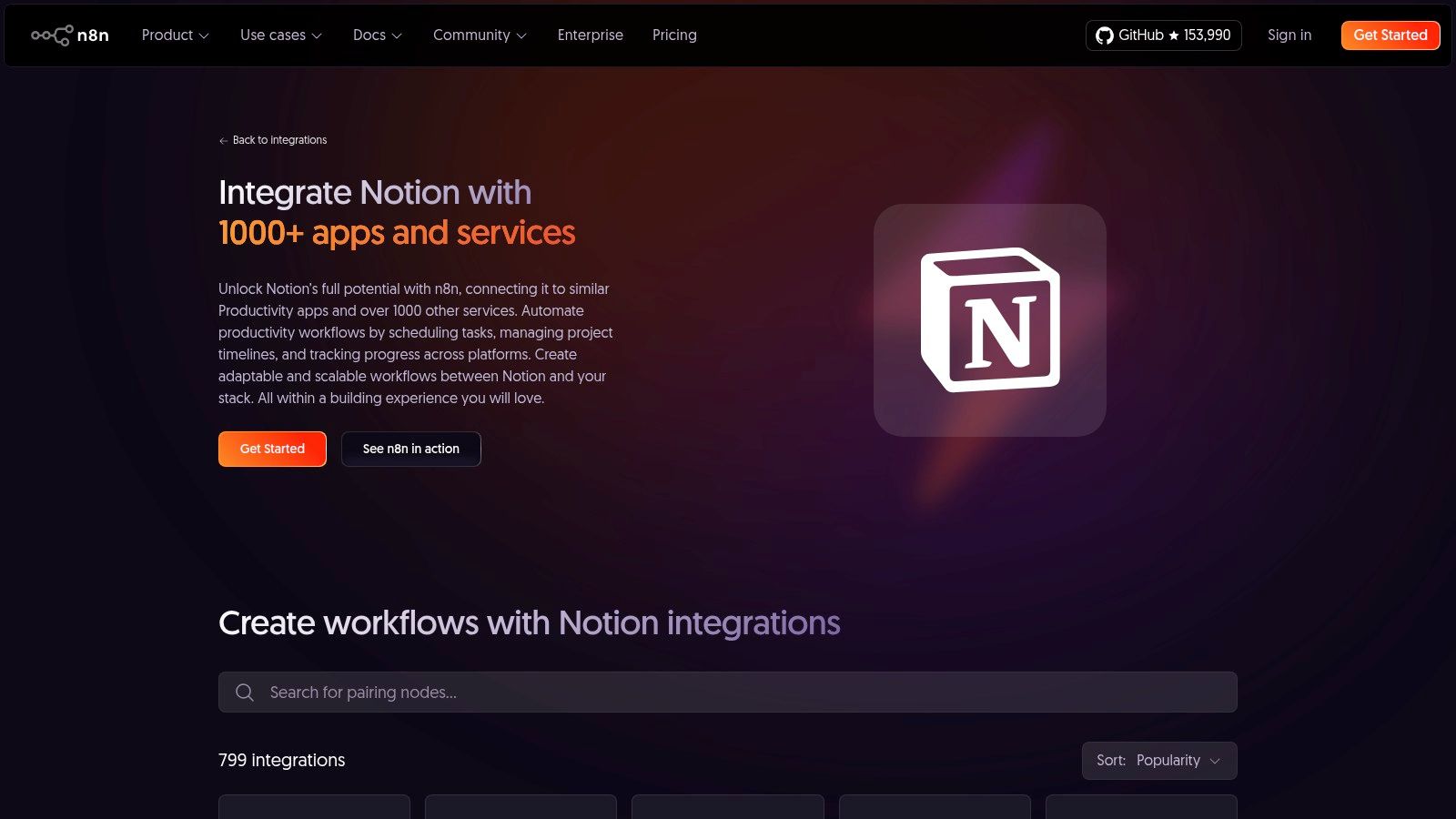 n8n — Notion Integration (open-source and cloud)