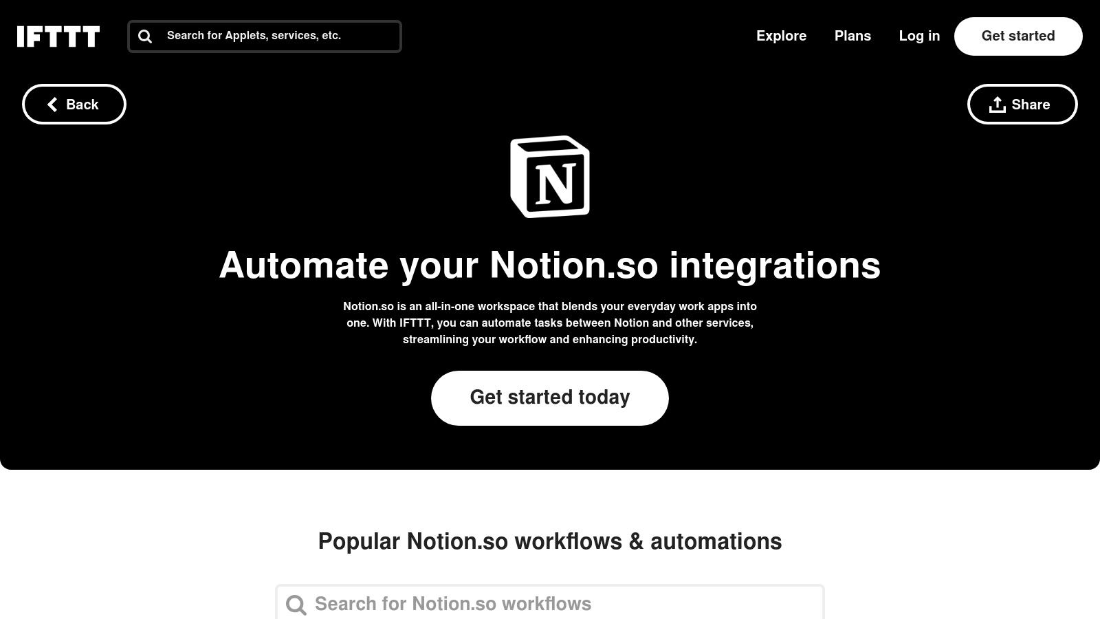 IFTTT — Notion Service