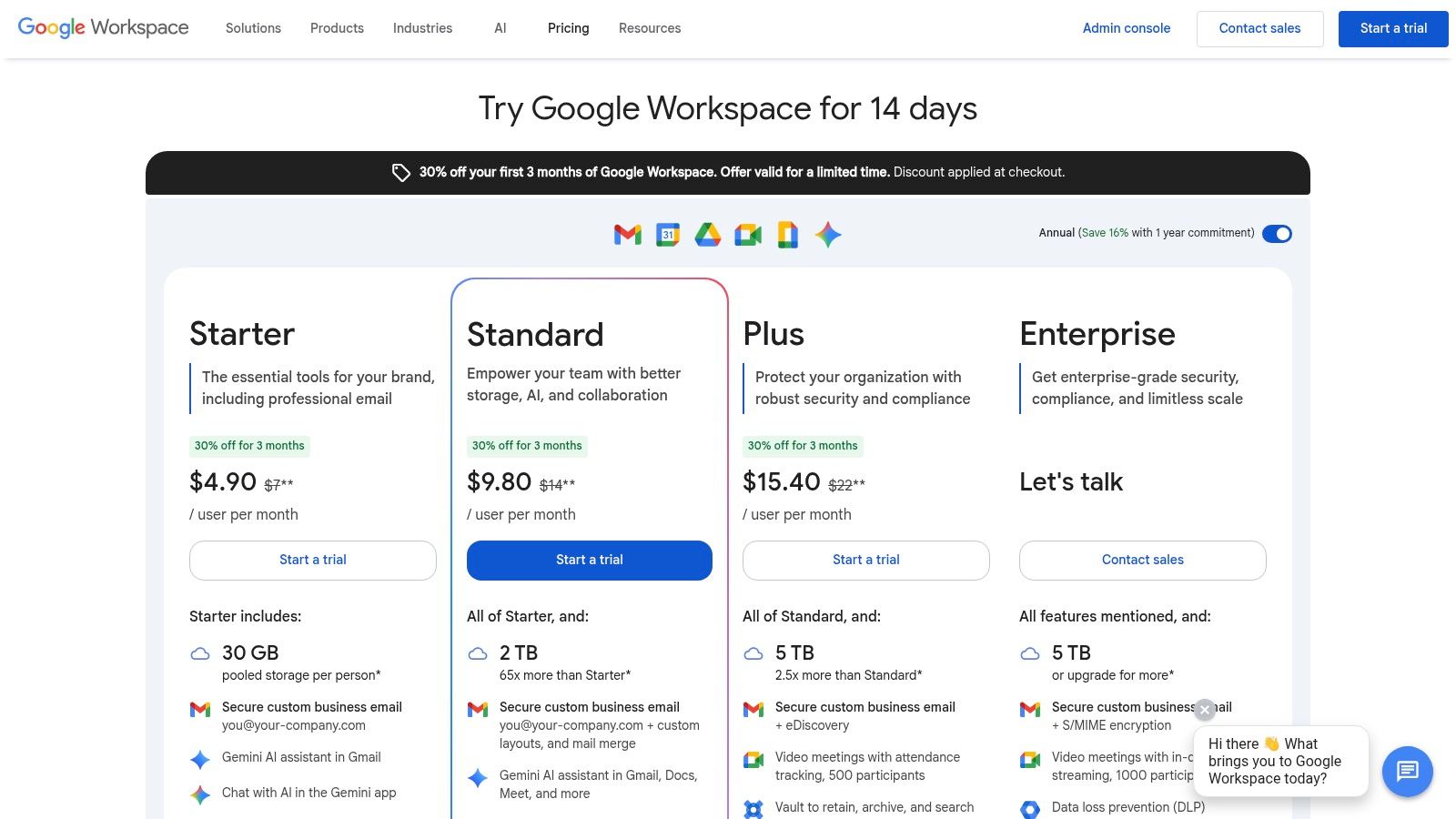 Google Workspace Pricing Plans