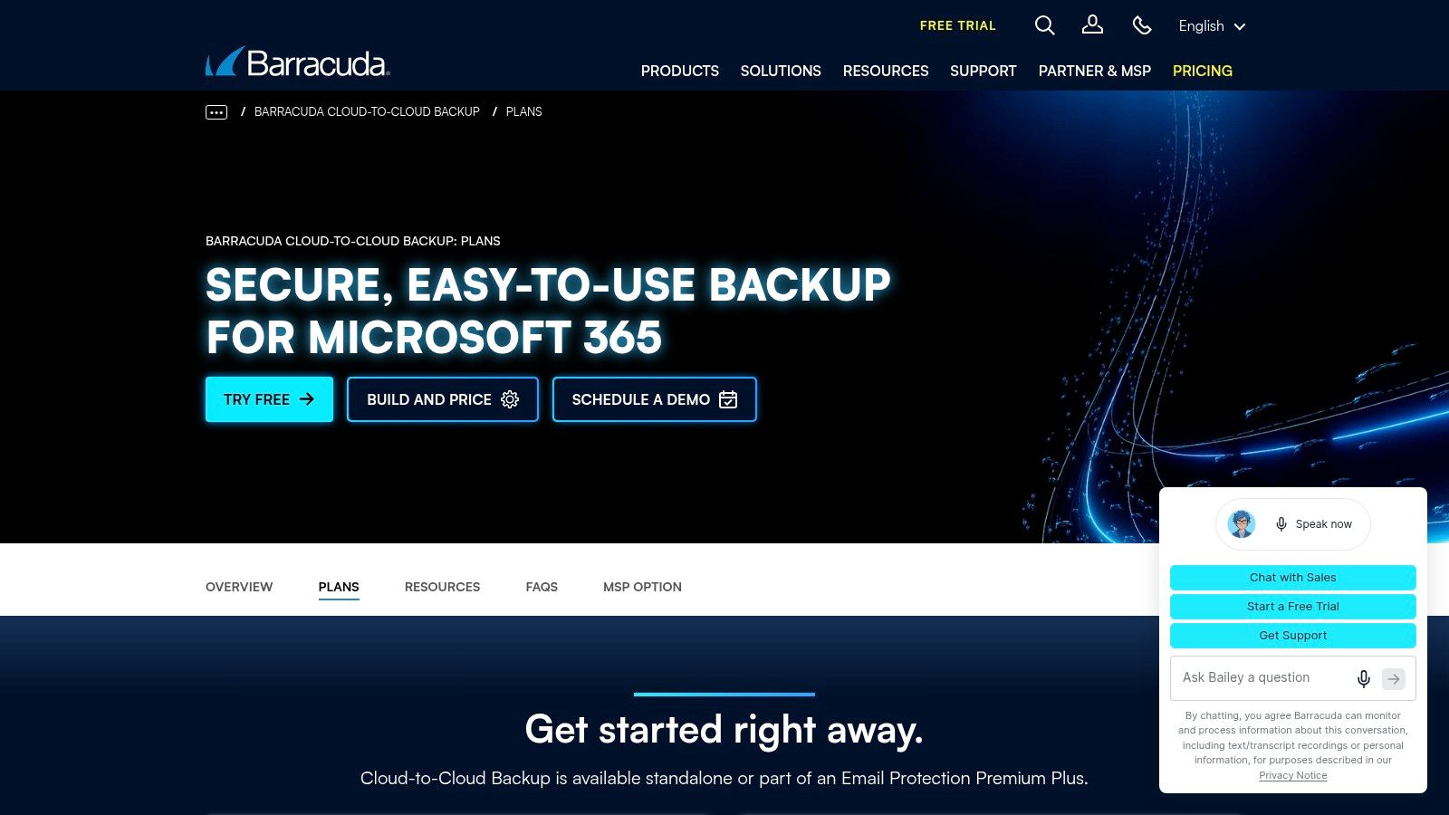 Barracuda Cloud-to-Cloud Backup