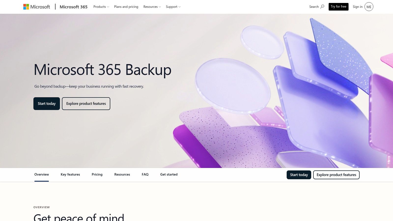 Microsoft 365 Backup (native)