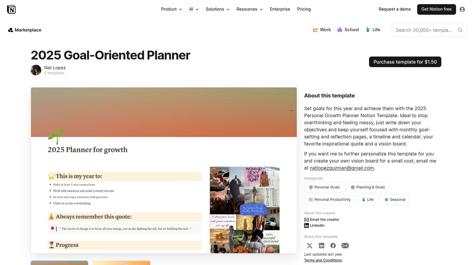 Nat Lopez — 2025 Goal‑Oriented Planner