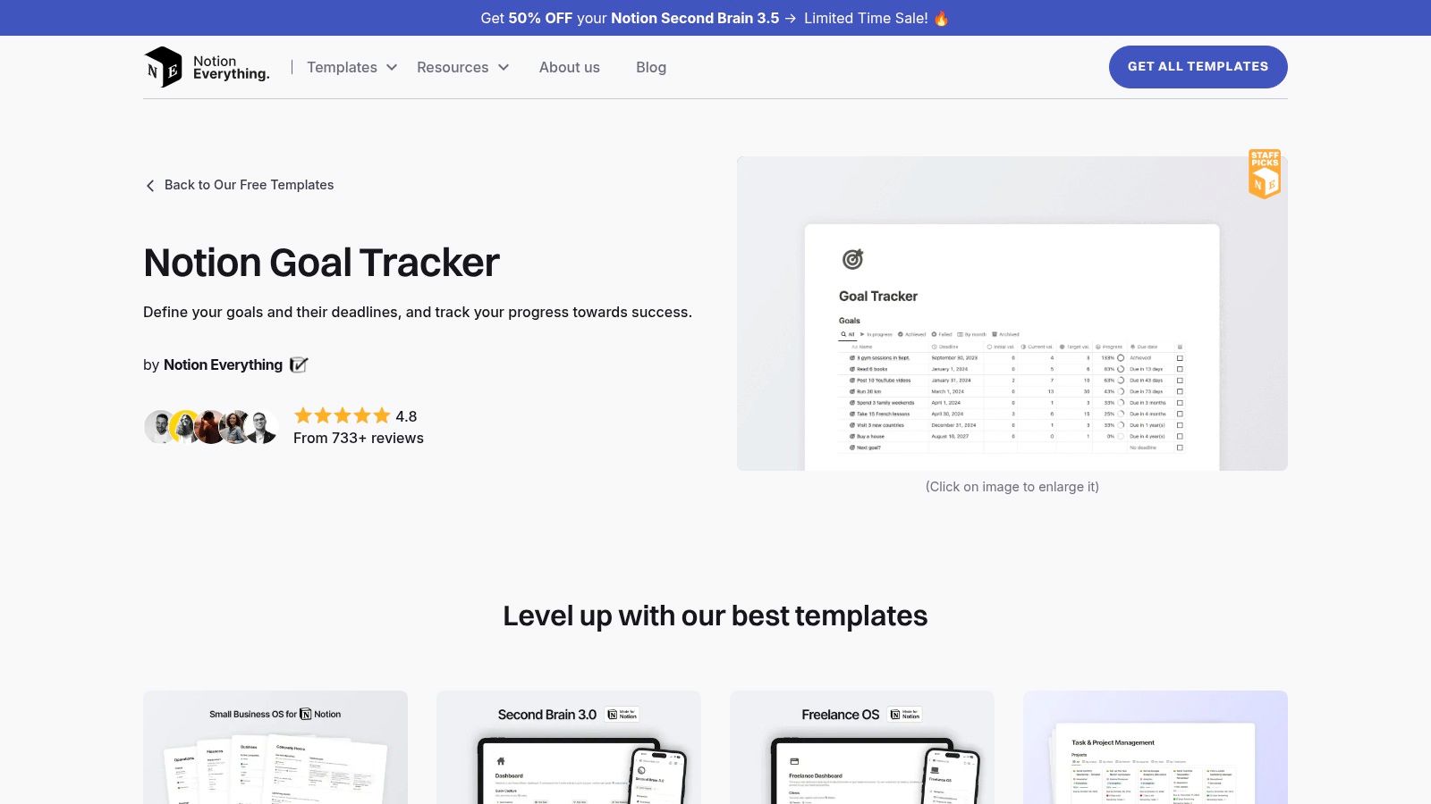Notion Everything — Notion Goal Tracker