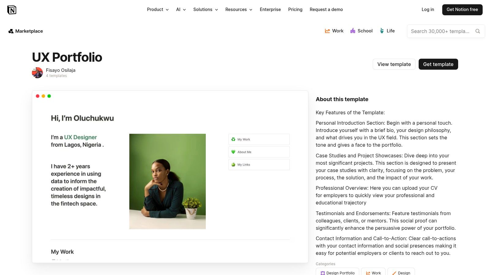 UX Portfolio Template (Fisayo Osilaja)