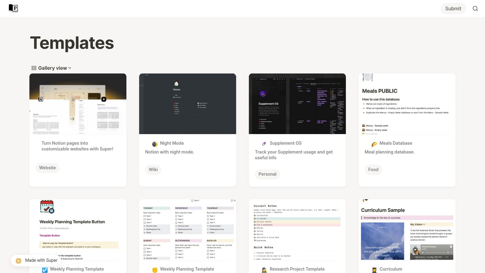 Notion Pages
