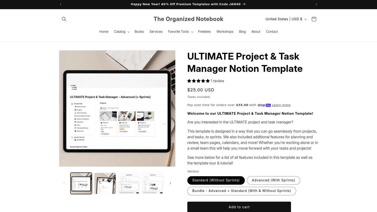 The Organized Notebook - Ultimate Project & Task Manager
