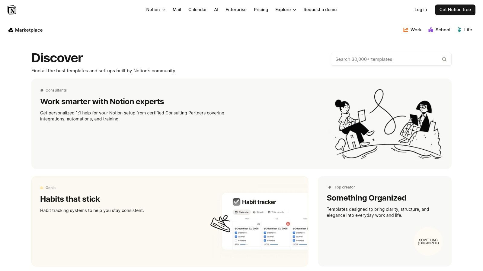 Notion Template Gallery (official)