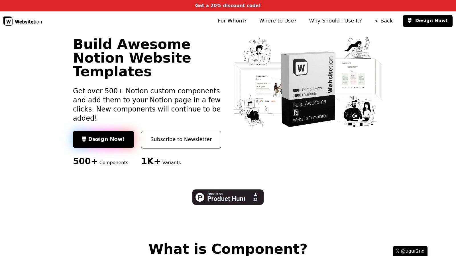 Websitetion (component‑based Notion website templates)