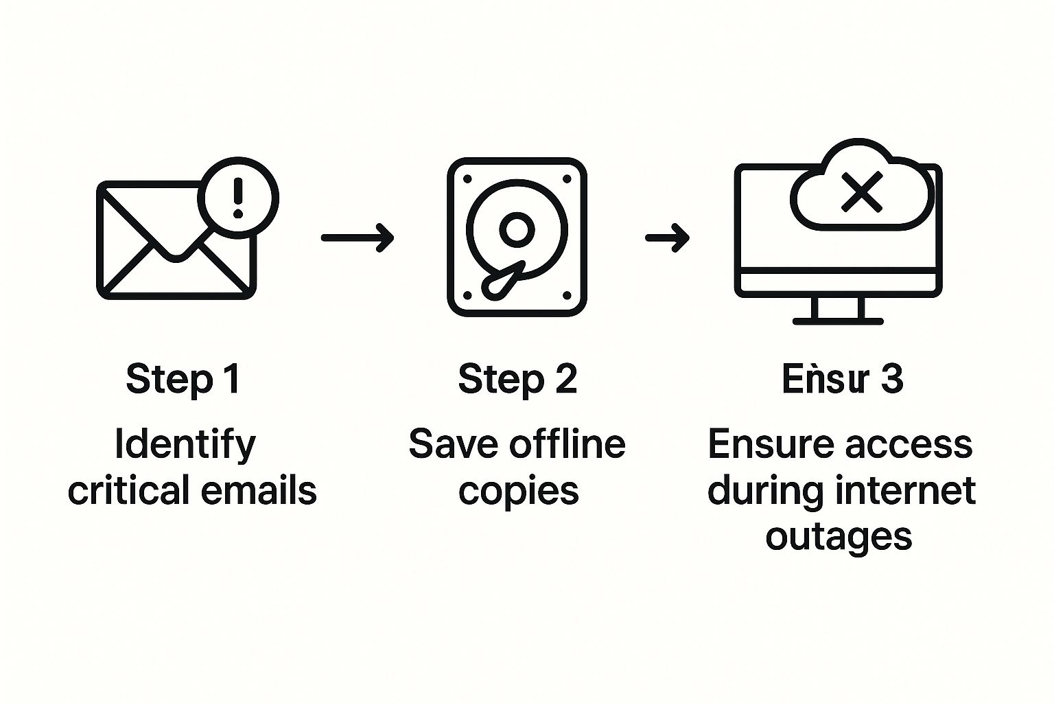 Infographic about save an email in gmail